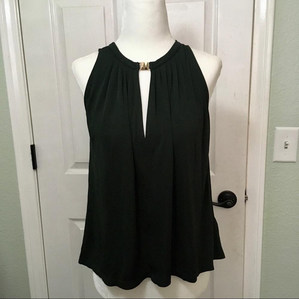 H&M green sleeveless blouse